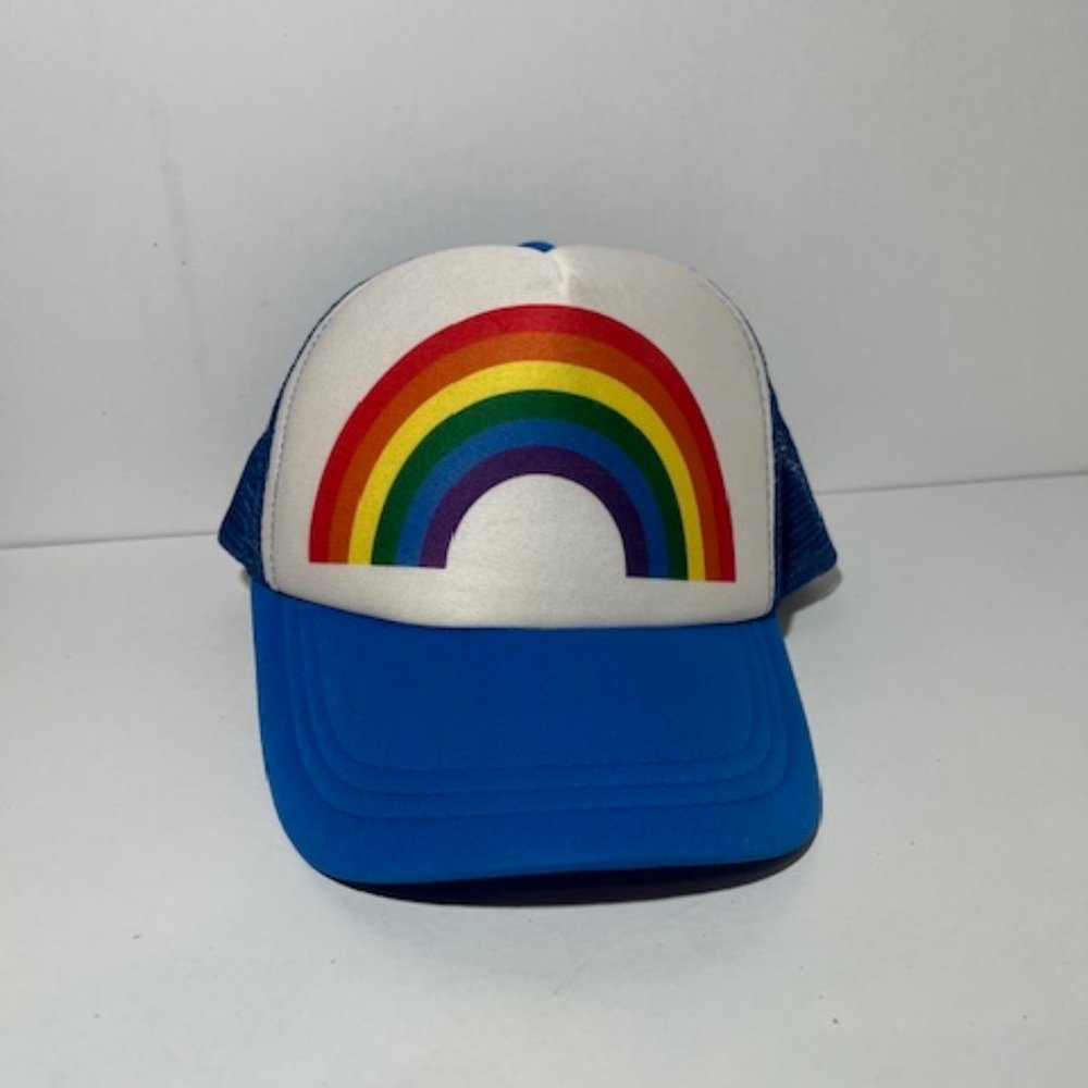 Rainbow Blue Trucker Snapback Adjustable Hat